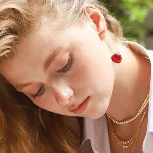 Free People Cherry And Stem Earrings | NWOT